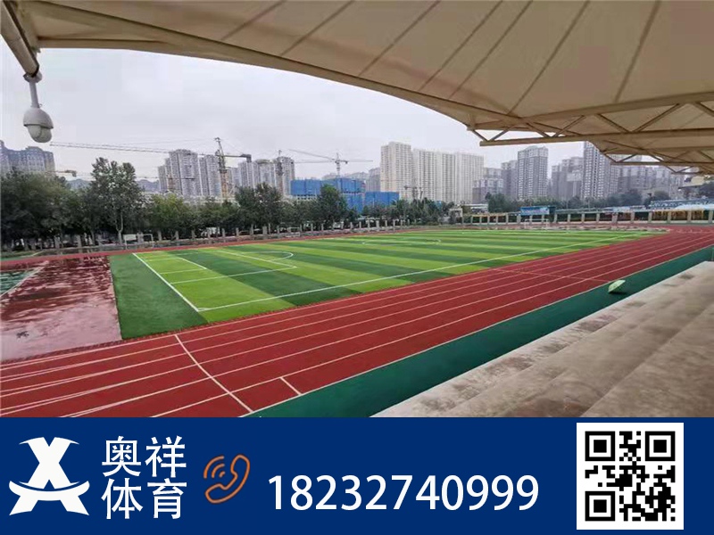 全塑型塑胶跑道